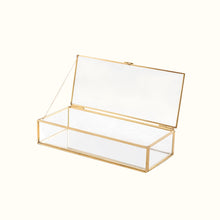 Charger l'image dans la galerie, Boite a bijoux verre et laiton doré • Coups de coeur • Métal