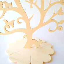 Charger l'image dans la galerie, Arbre à bijoux fleurs et oiseaux en bois de peuplier • Bois
