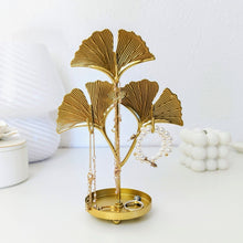 Charger l'image dans la galerie, Arbre à bijoux ginko feuilles dorées