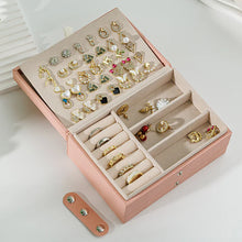 Charger l'image dans la galerie, Boite à bijoux à compartiments format livre rose