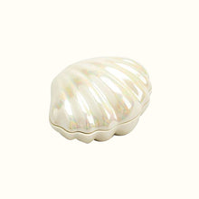 Charger l'image dans la galerie, Boite a bijoux coquillage en céramique blanc