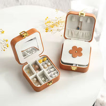 Charger l'image dans la galerie, Boite à bijoux de voyage fleur avec miroir