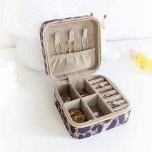 Charger l'image dans la galerie, Boîte à bijoux de voyage léopard foncé