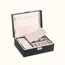 Charger l'image dans la galerie, Boîte à bijoux en cuir avec serrure