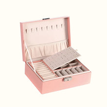 Charger l'image dans la galerie, Boîte à bijoux en cuir avec serrure