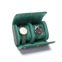 Charger l'image dans la galerie, Boîte à montres de voyage 2 emplacements vert