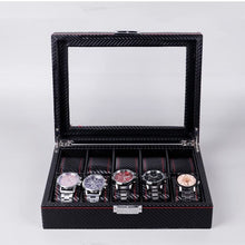 Charger l'image dans la galerie, Boite à montres en fibre de carbone • 10 emplacements •