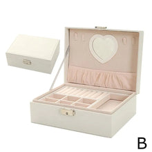 Charger l'image dans la galerie, Boîte à bijoux avec miroir cœur blanc