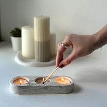 Charger l'image dans la galerie, Bougeoir Triple Azurite