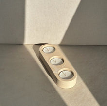 Charger l'image dans la galerie, Bougeoir Triple Azurite beige marbre