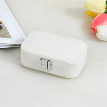 Charger l'image dans la galerie, Coffret à bijoux de voyage • Blanc • Cuir