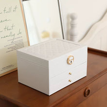 Charger l'image dans la galerie, Coffret à bijoux design avec tiroirs blanc