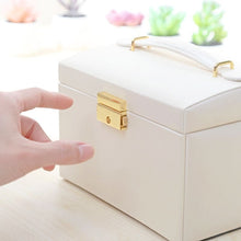 Charger l'image dans la galerie, Coffret rangement bijoux à compartiments • Cuir • Velours