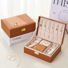 Charger l'image dans la galerie, Coffrets à bijoux élégant en cuir marron