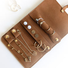 Charger l'image dans la galerie, Petit étui pour bijoux portable marron