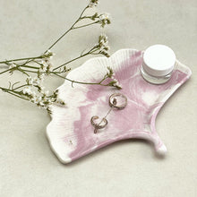 Charger l'image dans la galerie, Plateau gingko en jesmonite Rose marbré