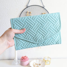 Charger l'image dans la galerie, Pochette bijoux voyage en tissus bleu