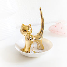 Charger l'image dans la galerie, Porte bague chat or