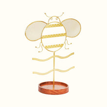 Charger l'image dans la galerie, Porte-bijoux abeille en métal et bois