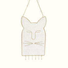 Charger l'image dans la galerie, Porte bijoux mural design chat en métal