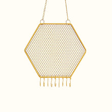 Charger l'image dans la galerie, Porte bijoux mural design hexagone en métal