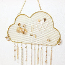 Charger l'image dans la galerie, Porte bijoux mural design nuage en métal