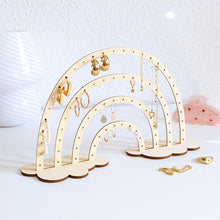 Charger l'image dans la galerie, Porte-boucles d'oreilles arc en ciel en bois
