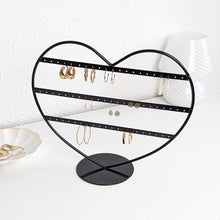 Charger l'image dans la galerie, Porte-boucles d'oreilles coeur en métal