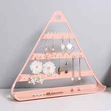 Charger l'image dans la galerie, Porte-boucles d’oreilles pyramide • Rose • Métal