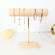 Charger l'image dans la galerie, Porte bracelets en bois et tige doré