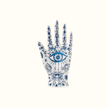 Charger l&#39;image dans la galerie, Présentoir bijoux main oeil de fatma en céramique fleur
