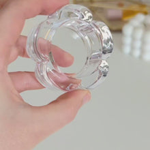 Charger et lire la vidéo dans la visionneuse de la Galerie, bougeoir fleur en verre