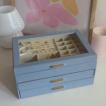 Charger et lire la vidéo dans la visionneuse de la Galerie, Boîte à bijoux de luxe à 3 niveaux