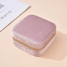 Charger l'image dans la galerie, Trousse de rangement pour bijoux en velours doux rose