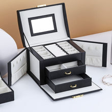 Charger l'image dans la galerie, Coffret à bijoux en cuir avec miroir • Cuir