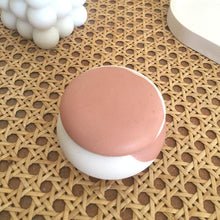 Charger l'image dans la galerie, Petite boîte à bijoux bicolore terracotta et blanc en