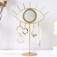 Charger l'image dans la galerie, Porte-bijoux oeil et miroir en métal doré • Métal