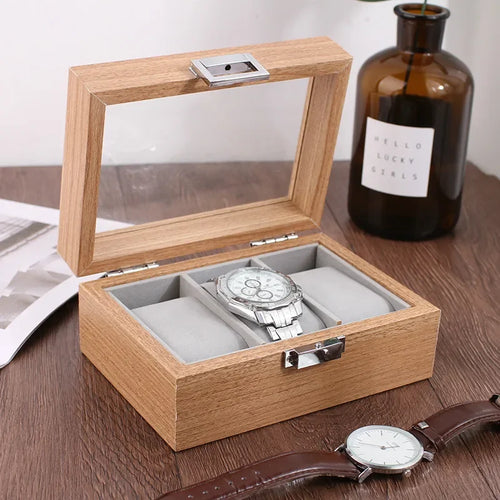 Boite à montres en bambou 3 emplacements