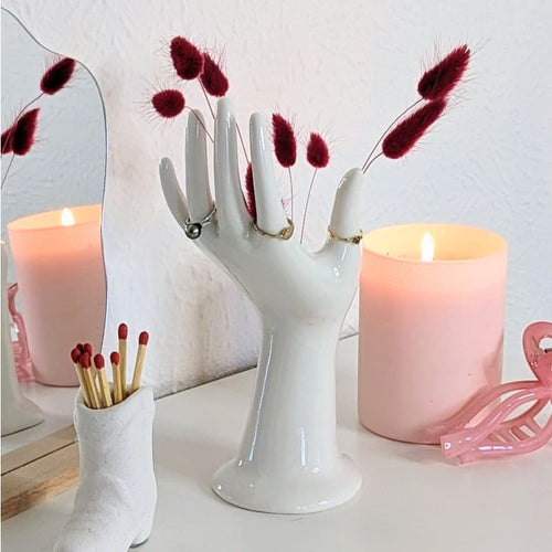 Main porte bijoux vintage en porcelaine • Coups de coeur •