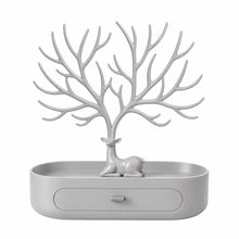 Charger l'image dans la galerie, Porte-bijoux 2-en-1 cerf gris avec tiroir
