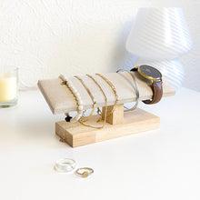 Charger l&#39;image dans la galerie, Support bracelets inclinés en bois
