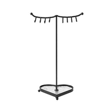 Charger l&#39;image dans la galerie, Porte-colliers avec socle en forme de cœur noir
