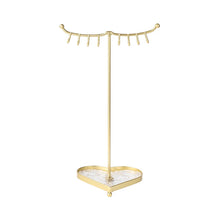 Charger l&#39;image dans la galerie, Porte-colliers avec socle en forme de cœur or
