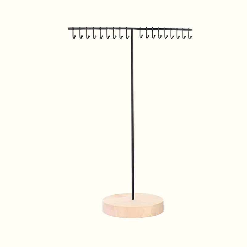 POLMART Présentoir Porte-Bijoux Velours Noir 2 Pièces - 3 Niveaux Pour Bracelets, Colliers Et Montres