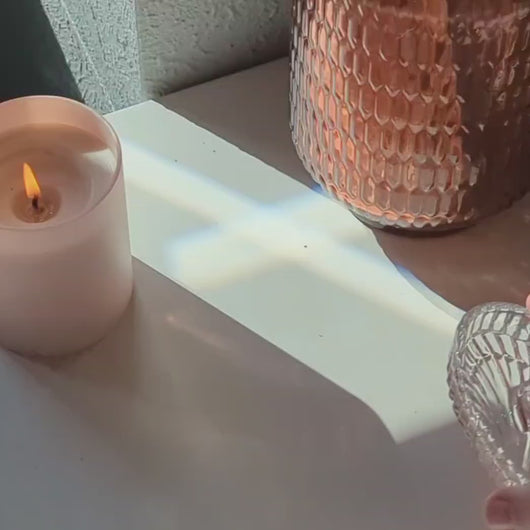 Porte-bagues cœur en verre
