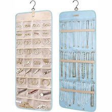 Charger l'image dans la galerie, rangement bijoux cintre bleu grande capacité penderie
