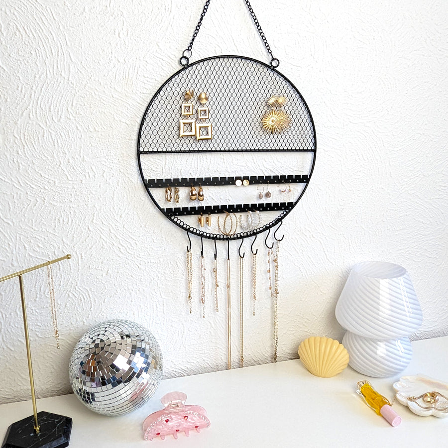 Porte-bijoux Mural 6 Pièces – Support Pour Colliers Et Boucles D’oreilles, Gain De Place, Design Transparent