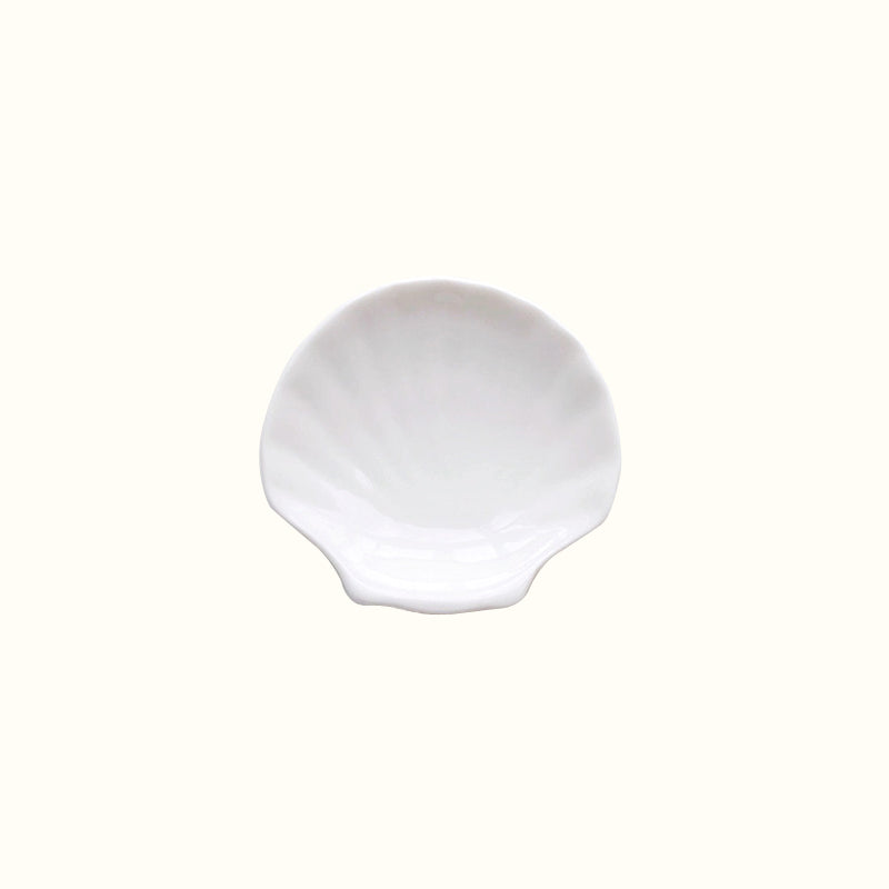 Vide-poche coquillage blanc en céramique