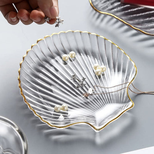 Vide poche coquillage en verre • Verre