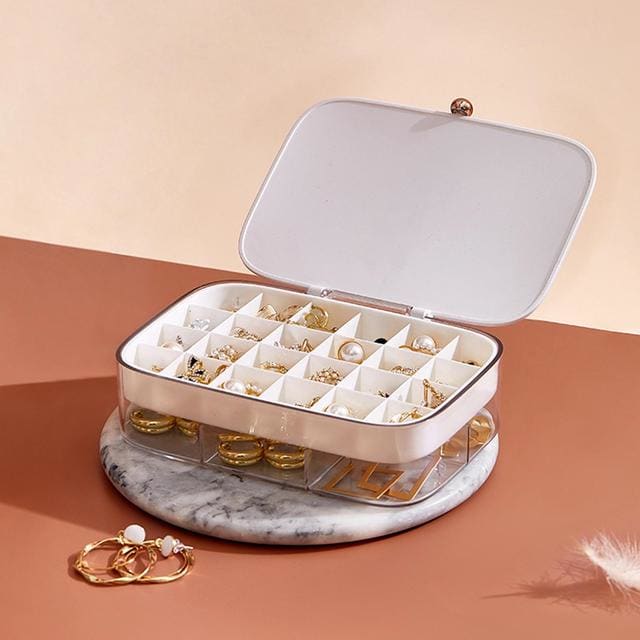 Lot De 2 Boîtes De Rangement Pour Bijoux - 75 X 42 Cm - Avec 30